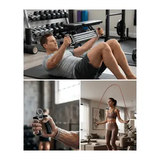 Ev Spor Seti Atlama İpi El Yayı Karın Egzersiz Aleti Fitness Seti