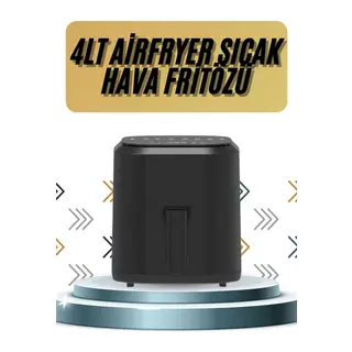 4L Airfryer Hazneli Hava Fritözü Yağsız Fritöz Taşınabilir Fırın İşlevi Gören Pratik