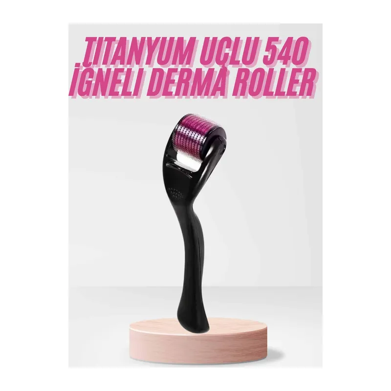 540 Iğneli Derma Roller 1Mm Titanyum Uçlu Saç Kaş Serum Kullanımına Uygun