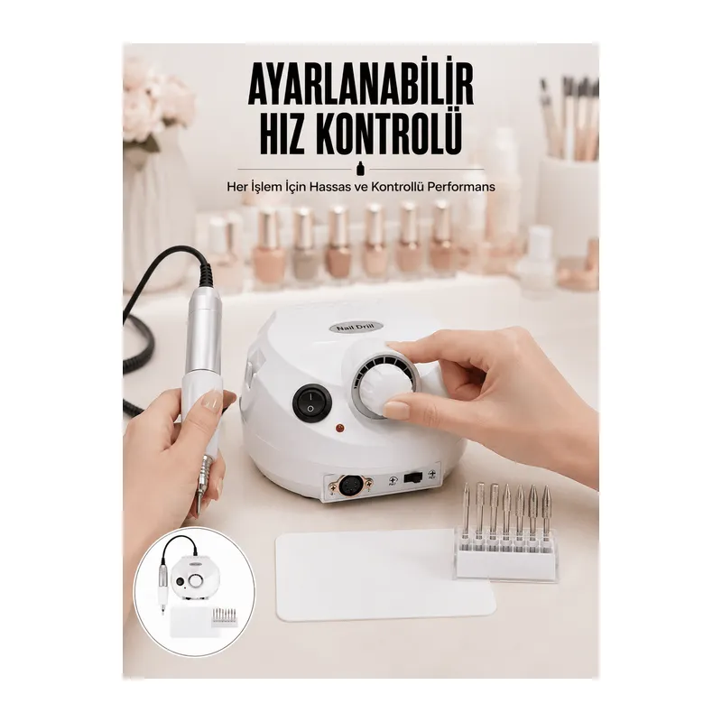 Düşük Gürültülü Tırnak Matkap Seti Salon ve Ev Kullanımı Yeni Nesil