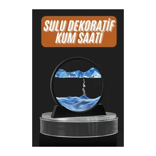 Dekoratif Sulu Kum Saati Ofis Masa Üstü Ev Yuvarlak Kum Saati