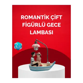 Sevgililer Günü İçin Romantik Çift Figürlü Dekoratif Gece Lambası