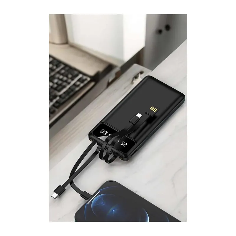 Powerbank 20.000 Mah LCD Ekran USB Lightning Type-C Uyumlu İOS ve Android