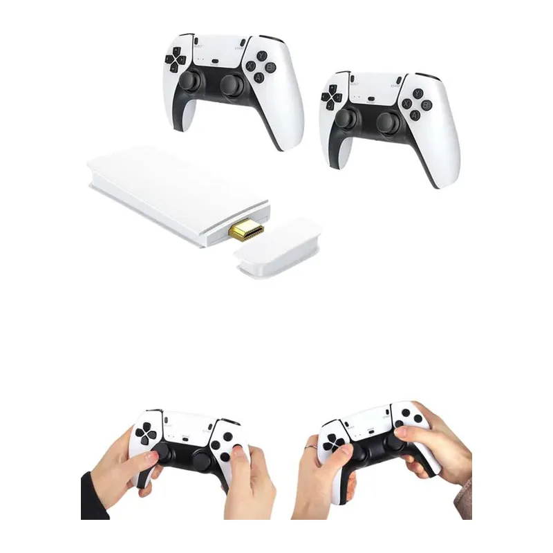 4K HD Görüntü Kaliteli Retro Game Stick 20000 Oyunlu Çift Kollu Beyaz Game Stick