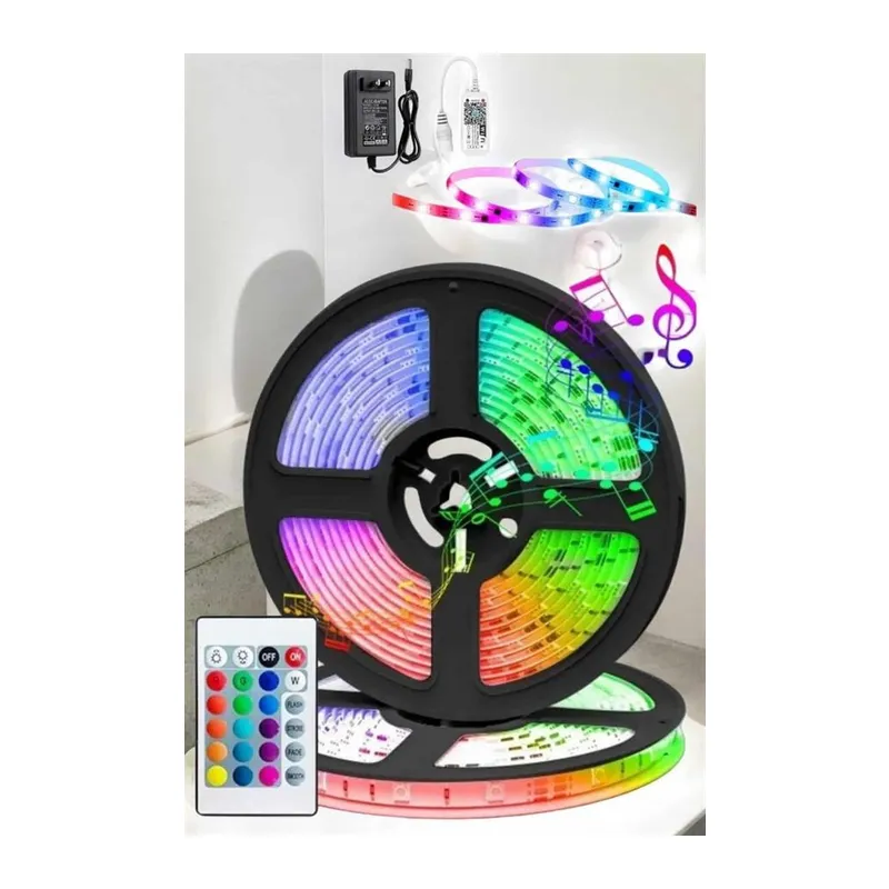 Led Işık 5 Metre Şerit Led RGB Işıklı