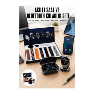 Gamer Oyuncu Seti Bluetooth Kulaklık Ucuz Kaliteli Yeni Nesil Akıllı Saat