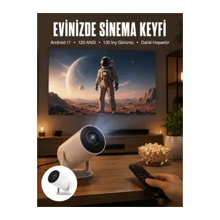 USB ve Kablosuz Bağlantı Özellikli 5000 Saat Ampul Ömürlü Projeksiyon Yeni Nesil