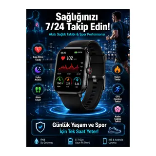 Akıllı Saat Wireless Şarj Yüksek Çözünürlüklü Müzik Dinleme Sesli Cevaplama Yeni Nesil