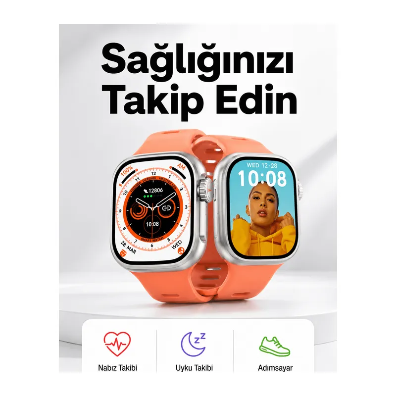 Akıllı Saat Nabız Ölçebilen Yeni Nesil GPS ve Adımsayar Özelliği (Kopya)