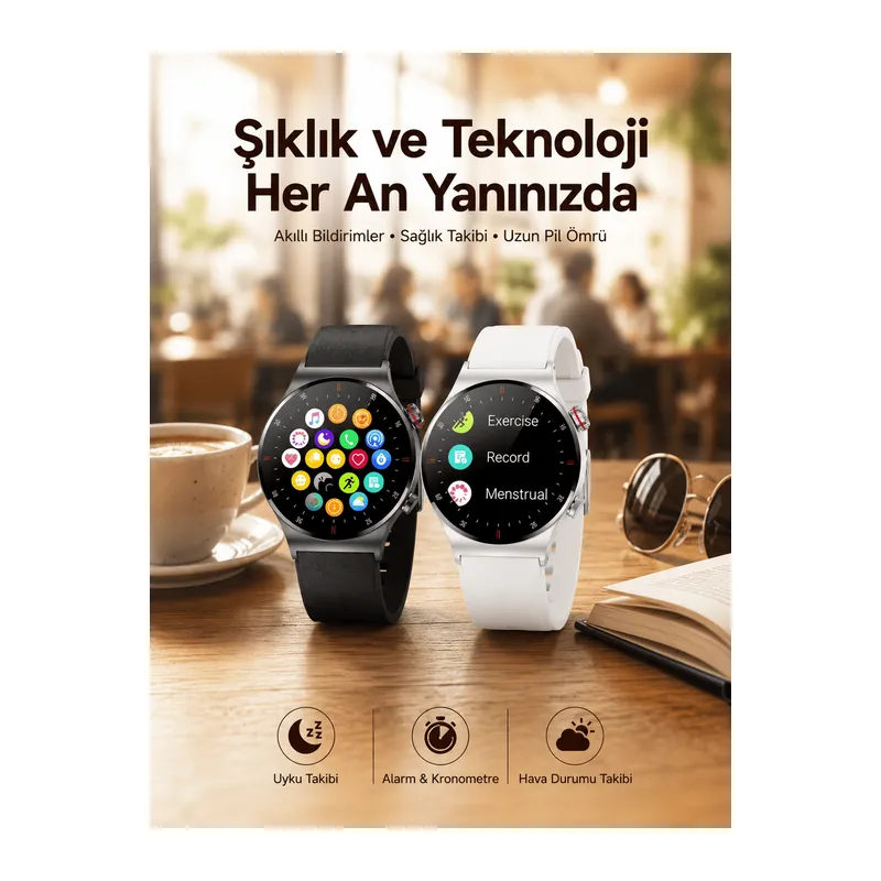 Akıllı Saat Arama Cevaplama Müzik Dinleme GPS Takibi