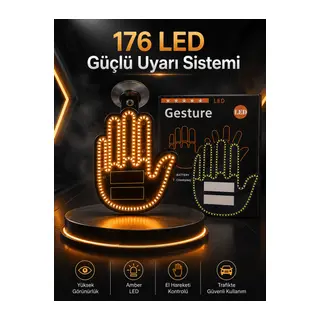 Led Işık El İşareti Araç Camı İçin Uzaktan Kumandalı