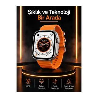 Akıllı Saat Android ve İOS Uyumlu 49 MM NFC Özelliği GPS Takibi Yeni Nesil