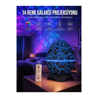 Yumurta Şeklinde Su Dalgalı Bluetooth Speaker Lamba Renkli Şarjlı Yeni Nesil