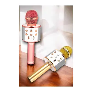 Kablosuz Bluetooth Karaoke Mikrofon USB ve AUX Girişli, Yüksek Ses Kalitesi