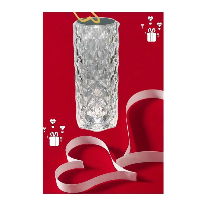 Sevgililer Günü İçin Hediye Kristal Lamba Sevgiliye Hediye USB Şarjlı Gece Lambası