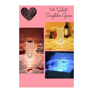 Sevgililer Gününe Özel Romantik Kristal Gece Lambası Sevgiliye Hediye