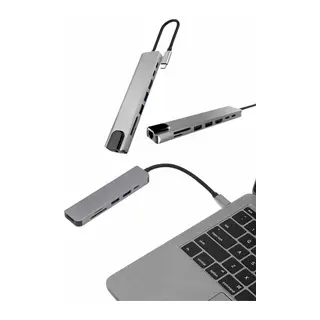 Çevirici Dönüştürücü Adaptör Macbook 3 In 1 Type-C To Hdmı USB 3.0