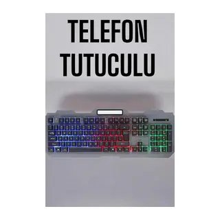 Q Klavye RGB Işıklı Klavye Ve Mouse Seti Kablolu Mouse Hediyeliş