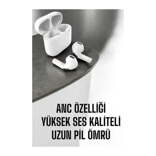 Yeni Nesil Pro Bluetooth Kulaklık Uzun Pil Ömrü Beyaz