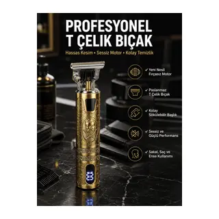 Tıraş Makinesi Çizik Tıraş Paslanmaz Çelik Uzun Ömürlü Şarjlı
