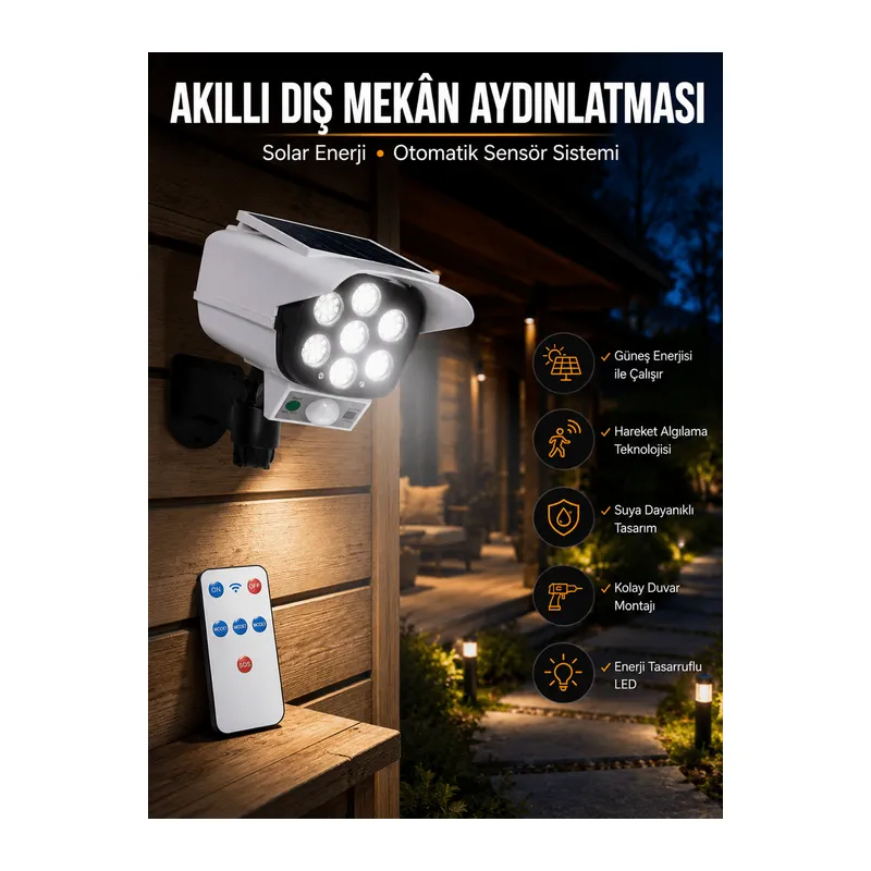 KAMERA GÖRÜNÜMLÜ SOLAR LAMBA