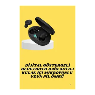 Bluetooth Kulaklık Dijital Göstergeli Yüksek Ses Kaliteli Uzun Pil Ömrü