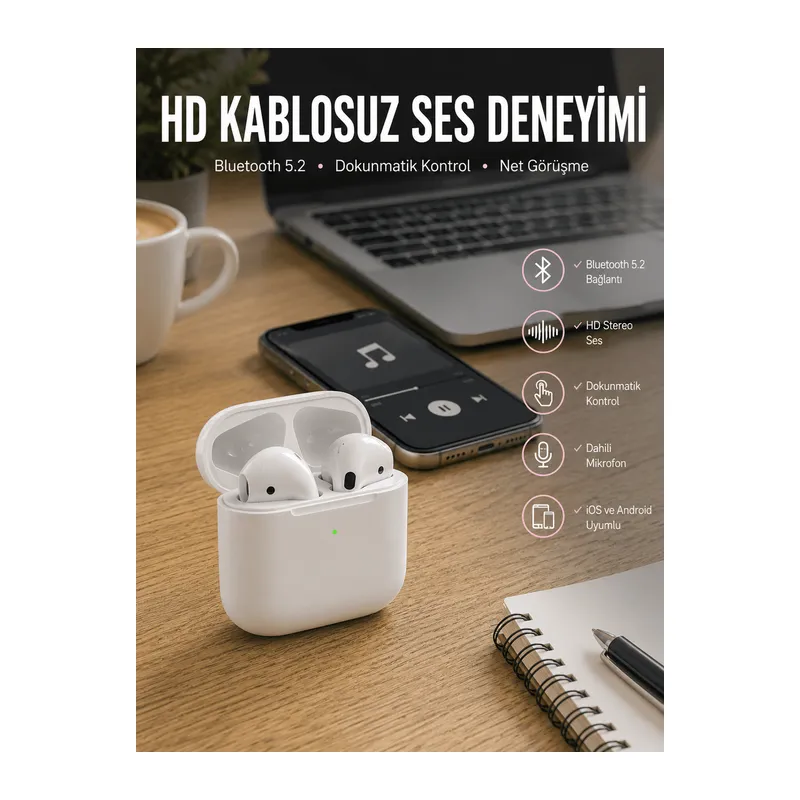 Yeni Nesil Bluetooth Kulaklık Eller Serbest Aramalar ve Yüksek Kaliteli Ses İçin İdeal Kulaklık