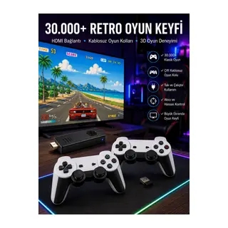 Joystick Çift Kollu Oyun Kolu Retro Oyun Yüksek Çözünürlüklü 3D Game Yeni Nesil
