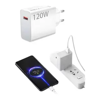 Type C Yüksek Hızlı Şarj Aleti Beyaz 120W Ultra Uzun Ömürlü