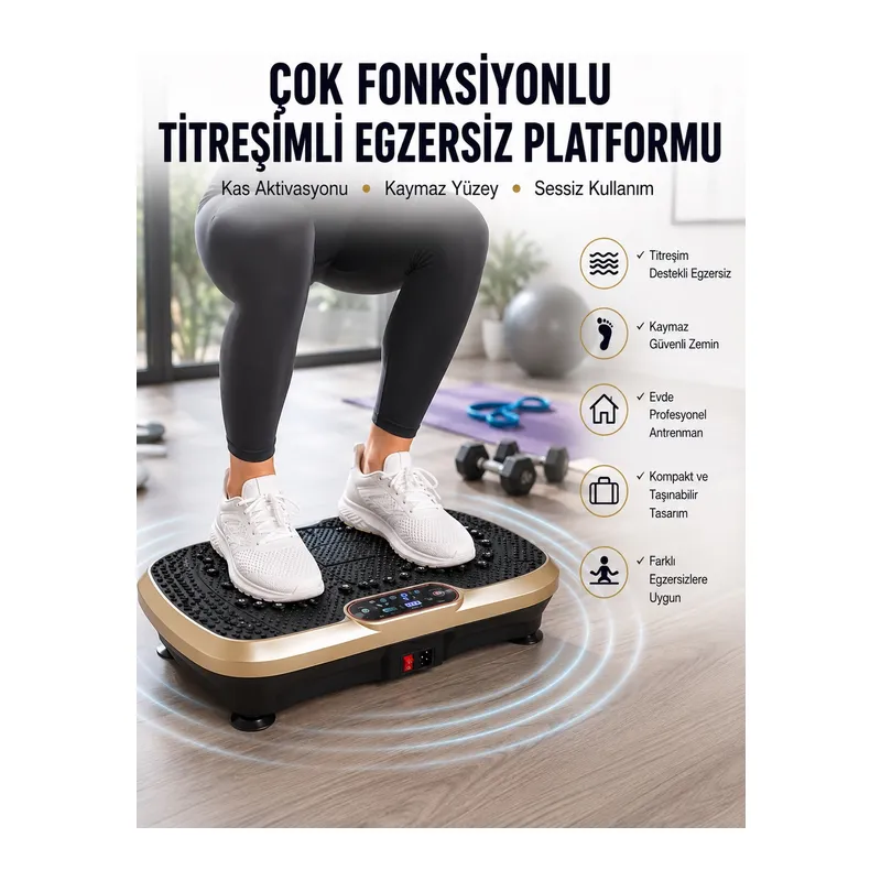 Evde Spor İçin Titreşimli Plate Fitness Platformu Yeni Nesil
