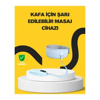 Baş ve Şakak Masaj Aleti Isı Destekli Derin Rahatlama