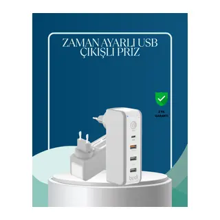 30W Type C Şarj Cihazı Zamanlayıcılı Çok Portlu Tasarım