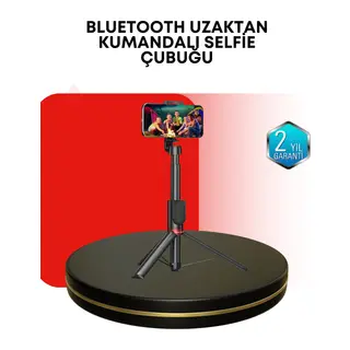 Dikey ve Yatay Çekim Destekli Selfie Stick Tripod