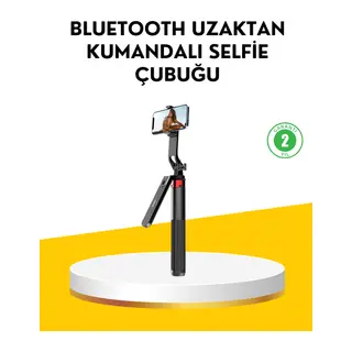 Tripodlu Selfie Çubuğu Uzaktan Kumandalı Canlı Yayın Uyumlu