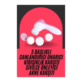 Cilt Temizleme ve Masaj Aleti 5 Başlıklı Akne ve Sivilce Önleyici
