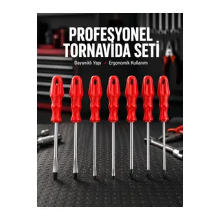 Profesyonel ve Günlük Kullanıma Uygun 7li Tornavida Seti