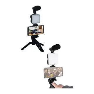 Video Making Kit Telefon Tutucu Vlog Video Mini Led Işıklı