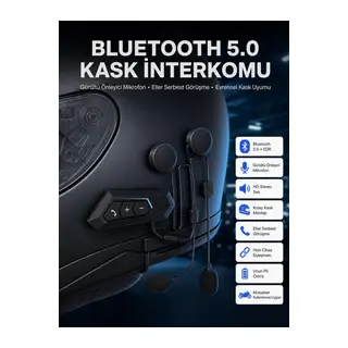 Intercom Bluetooth Kask Kulaklık Motosiklet Kulaklık 5.0 Bluetooth