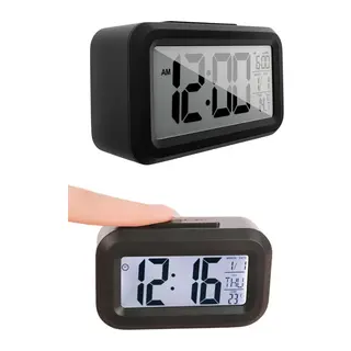 Gece Dijital Masa Saati Dijital Alarmlı Led Ekran Pilli Çalar Saat