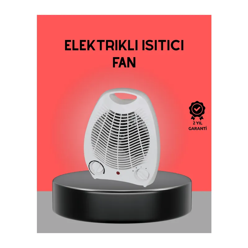 Mini Elektrikli Isıtıcı 2000W – Termostatlı Fanlı Isıtma, Taşınabilir Tasarım