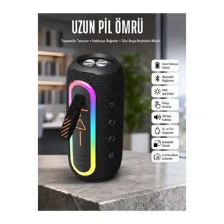 Bluetooth Hoparlör Uzun Pil Ömrü Taşınabilir Yüksek Ses Kaliteli