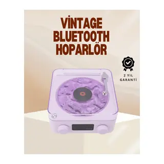 Retro Pikap Hoparlör – Şarjlı Kablosuz Projektör ve Gece Lambası