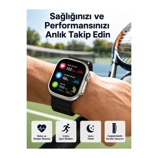 Akıllı Saat Çok Fonksiyonlu Unısex Sosyal Medya Girişli Bluetooth Bağlantılı