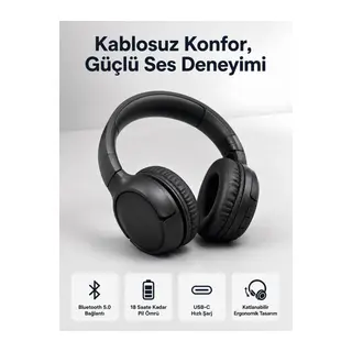 2025 Model Kulak Üstü Bluetooth Hoparlör ANC Özellikli
