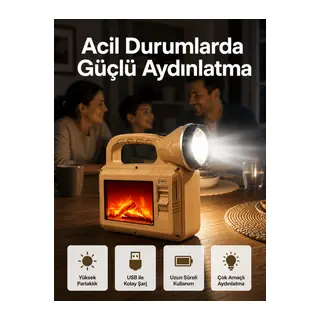 Solar Alev Lambası – Kamp, Bahçe ve Dış Mekan İçin