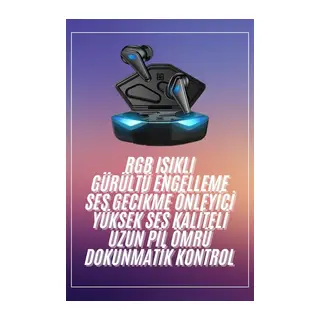 Oyuncu Kulaklığı Mikrofonlu Kablosuz Kulaklık Powerbank Yüksek Ses Kaliteli