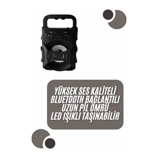Kablosuz Bluetooth Hoparlör Ses Bombası RGB Işıklı Taşınabilir Yüksek Ses Kaliteli
