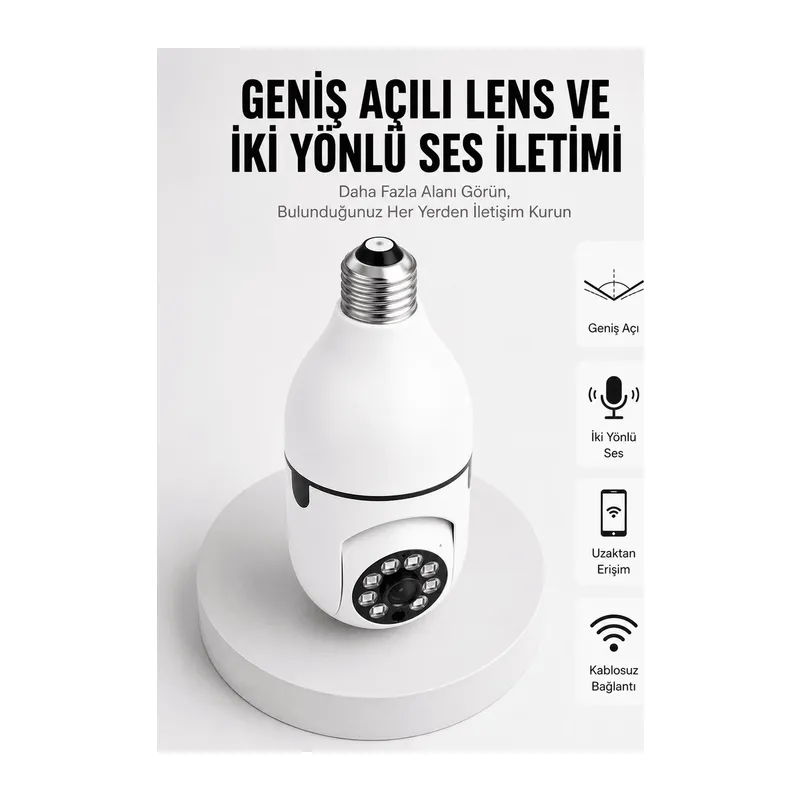 Akıllı Güvenlik Kamerası Full HD Görüntü ve Gece Görüş Özellikli Yeni Nesil