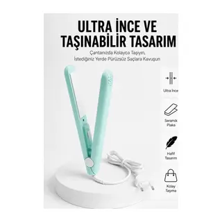 Seyahat Tipi Taşınabilir Saç Düzleştirici Saç Şekillendirici Yüksek Isı Ayarlı