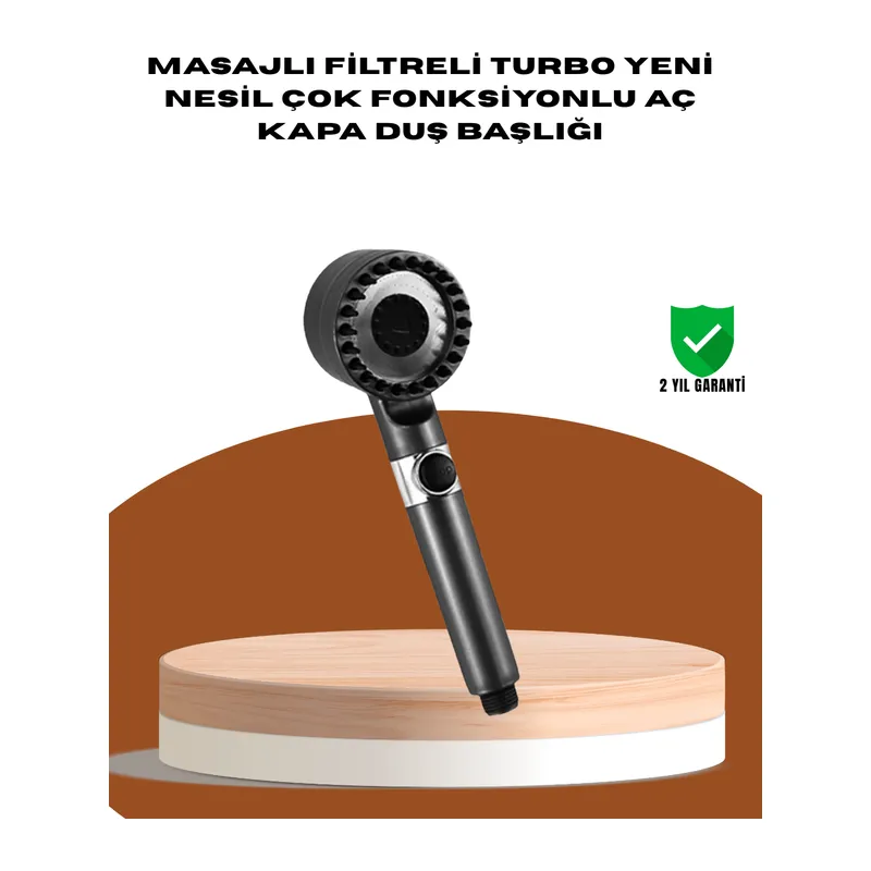 Masaj Fonksiyonlu Filtreli Duş Başlığı Dayanıklı Yapı